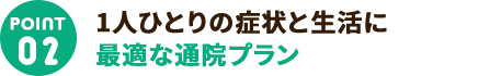 2.1人ひとりの症状と生活に最適な通院プラン